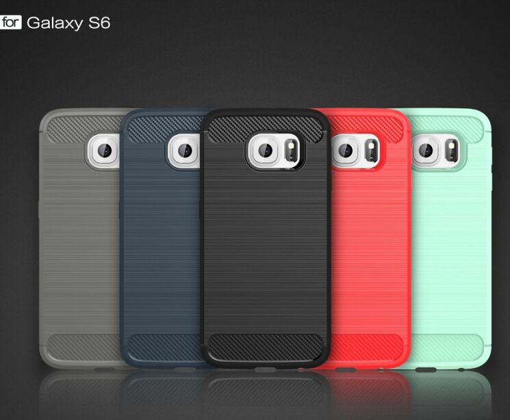 Защитный чехол UniCase Carbon для Samsung Galaxy S6 (G920) - Red: фото 2 из 9