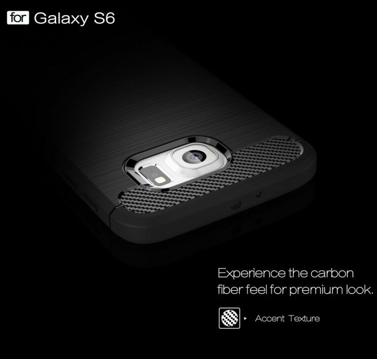 Захисний чохол UniCase Carbon для Samsung Galaxy S6 (G920) - Black: фото 4 з 9