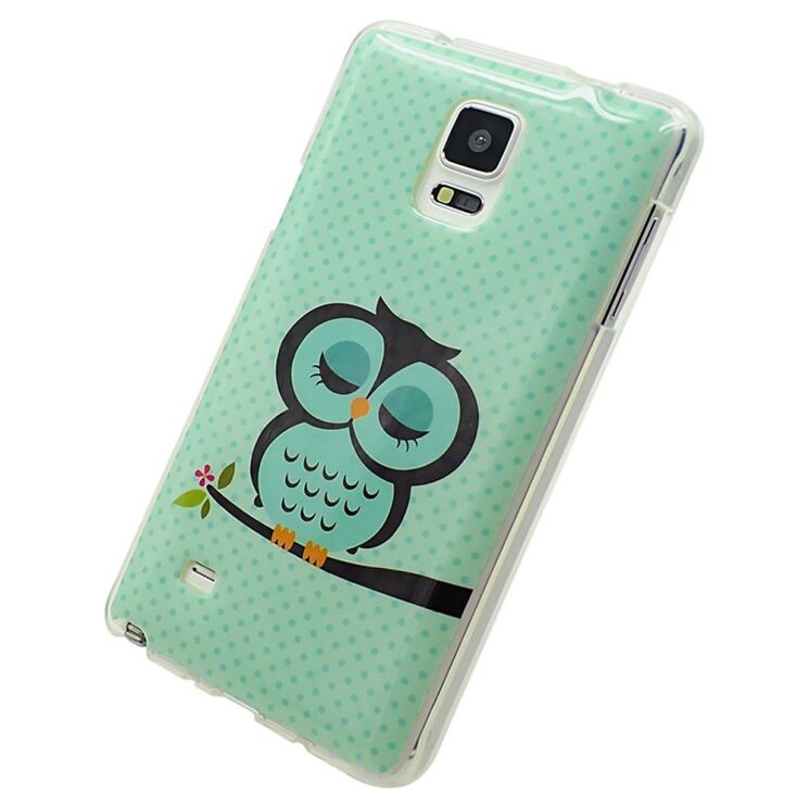 Силиконовая накладка Deexe Owl Pattern для Samsung Galaxy Note 4 - Sleepy Owl: фото 3 из 4