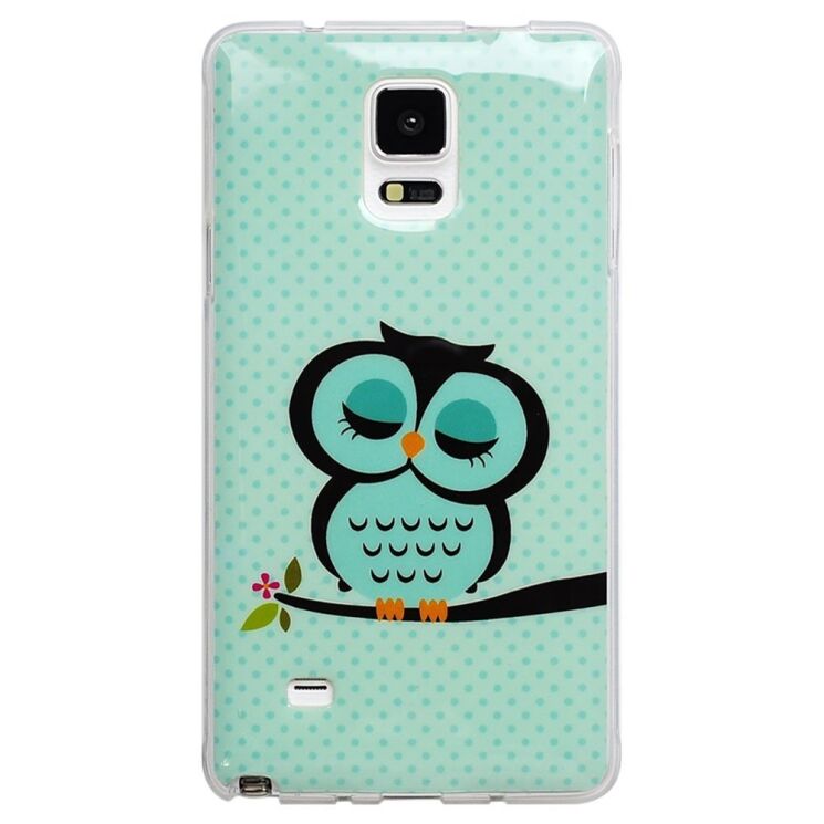 Силиконовая накладка Deexe Owl Pattern для Samsung Galaxy Note 4 - Sleepy Owl: фото 1 из 4