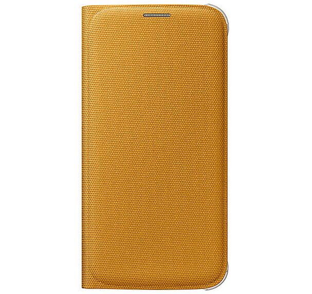 Чохол Flip Wallet Fabric для Samsung S6 (G920) EF-WG920BBEGRU - Yellow: фото 1 з 4