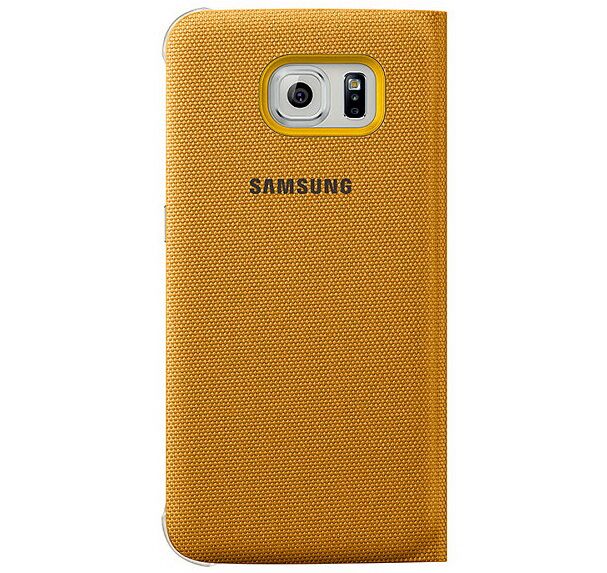 Чохол Flip Wallet Fabric для Samsung S6 (G920) EF-WG920BBEGRU - Yellow: фото 2 з 4