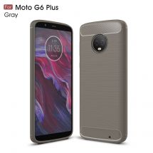 Защитный чехол UniCase Carbon для Motorola Moto G6 Plus (XT1926) - Grey: фото 1 из 11