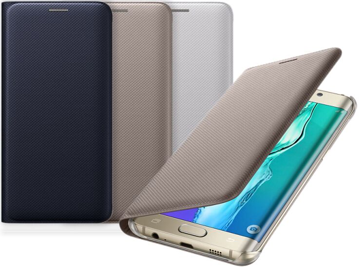 Чехол Flip Wallet для Samsung Galaxy S6 edge+ (EF-WG928PBEGWW) - Silver: фото 5 из 5