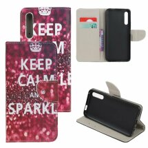 Чохол-книжка Deexe Color Wallet для Huawei P Smart S - Quote Keep Calm and Sparkle: фото 1 з 7
