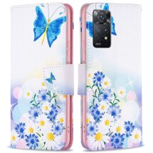 Чохол-книжка Deexe Color Wallet для Xiaomi Redmi Note 11 Pro Global (4G/5G) / 11E Pro / 12 Pro - Butterfly and Flowers: фото 1 з 7