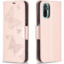 Чехол UniCase Butterfly Pattern для Xiaomi Redmi Note 10 / Note 10s / Poco M5s - Pink: фото 1 из 8
