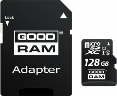 Картка пам`яті MicroSDXC GOODRAM 128GB 10 class UHS-I + адаптер: фото 1 з 5
