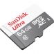 Карта памяти SANDISK microSDHC 64GB Ultra Class 10 UHS-I 48MB/s + SD адаптер (MC-0614). Фото 1 из 2