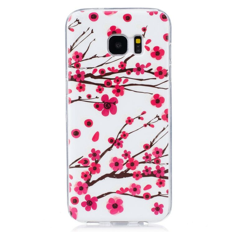 Силиконовый (TPU) чехол Deexe LumiCase Samsung Galaxy S7 edge (G935) - Cherry Blossom: фото 2 из 6