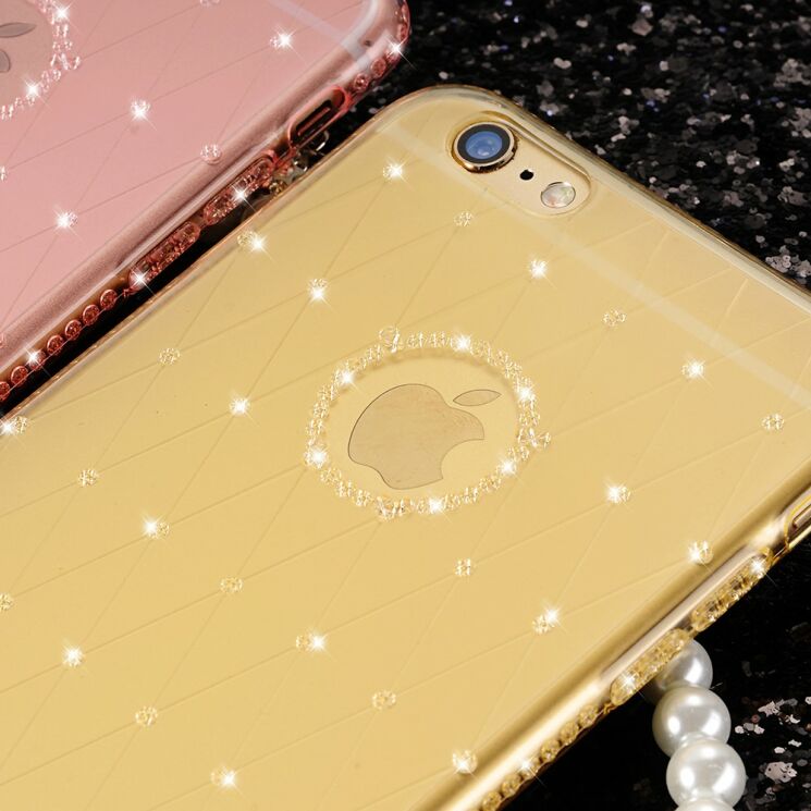 Силиконовый (TPU) чехол SULADA Diamond Series для iPhone 6/6s - Gold: фото 8 из 9