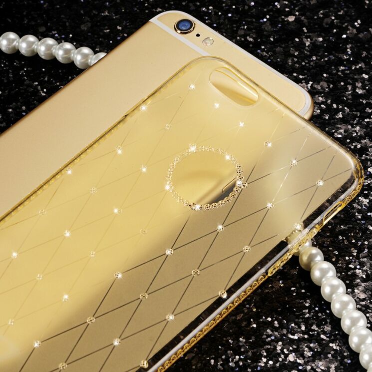 Силиконовый (TPU) чехол SULADA Diamond Series для iPhone 6/6s - Gold: фото 9 из 9