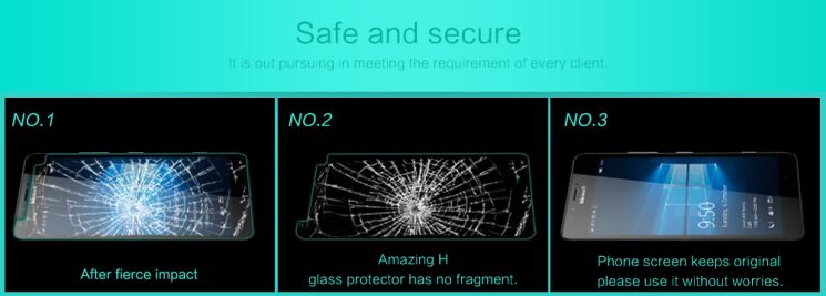 Защитное стекло NILLKIN Amazing H для Microsoft Lumia 950: фото 11 из 15