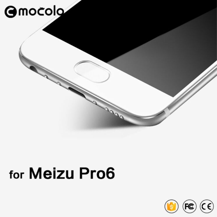 Защитное стекло MOCOLO 3D Silk Print для Meizu Pro 6 - Black: фото 4 из 6