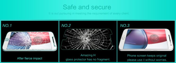 Защитное стекло NILLKIN Amazing H для Motorola Moto G4 Plus: фото 10 из 14