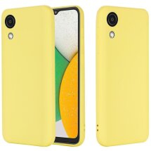Защитный чехол Deexe Silicone Case для Samsung Galaxy A03 Core (A032) - Yellow: фото 1 из 8