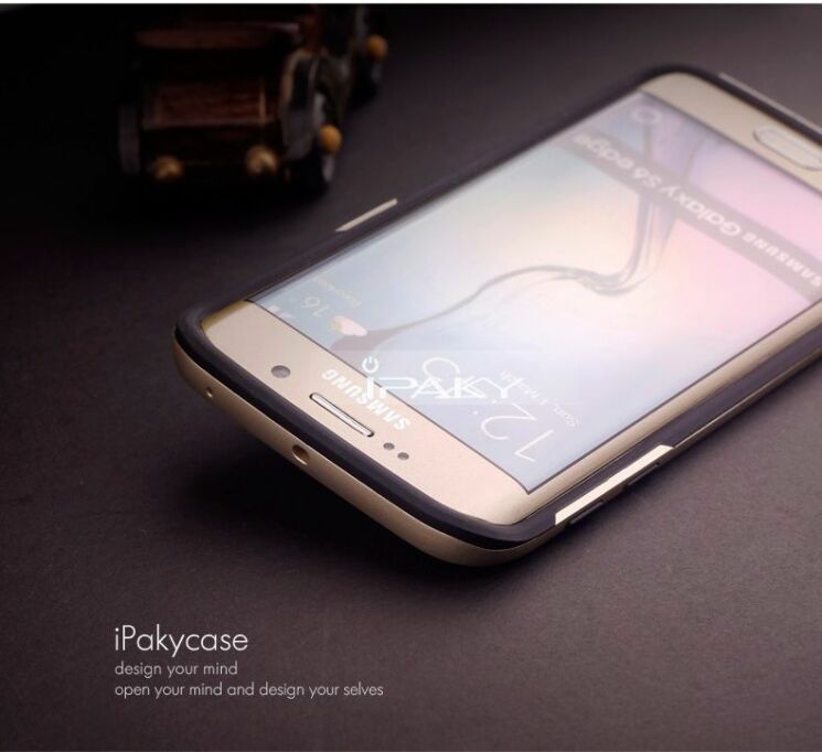 Защитный чехол IPAKY Hybrid для Samsung Galaxy S6 edge (G925) - Gold: фото 3 из 7