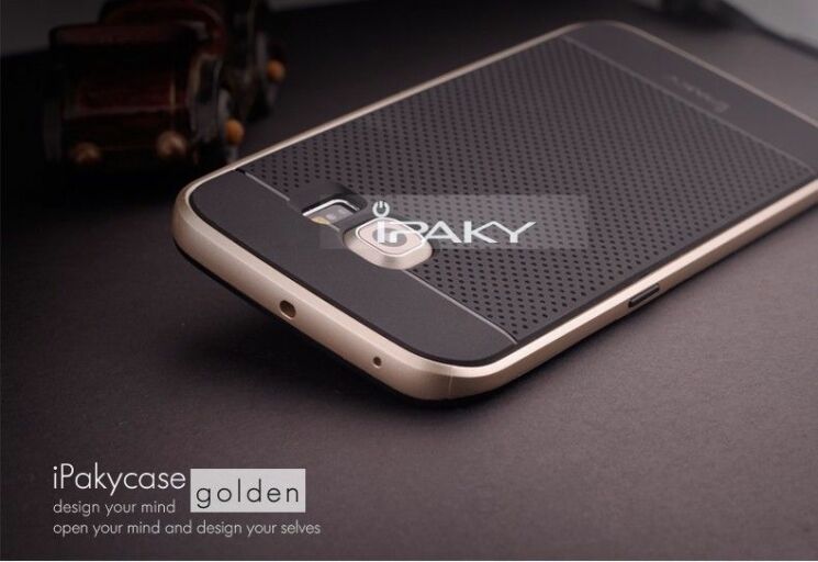 Захисний чохол IPAKY Hybrid для Samsung Galaxy S6 edge (G925) - Gold: фото 2 з 7