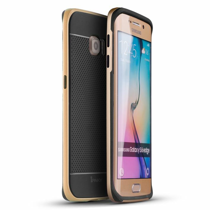 Захисний чохол IPAKY Hybrid для Samsung Galaxy S6 edge (G925) - Gold: фото 1 з 7