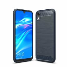 Захисний чохол UniCase Carbon для Huawei Y5 (2019) / Honor 8S - Dark Blue: фото 1 з 10