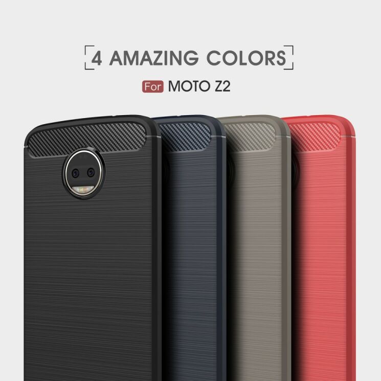 Защитный чехол UniCase Carbon для Motorola Moto Z2 - Dark Blue: фото 3 из 8