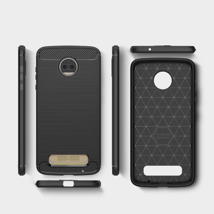 Защитный чехол UniCase Carbon для Motorola Moto Z2 - Black: фото 7 из 8