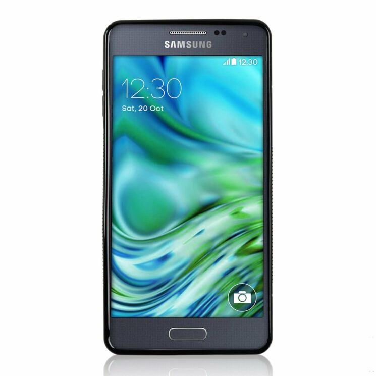 Силиконовая накладка Deexe S Line для Galaxy A7 (A700) - Black: фото 2 з 5