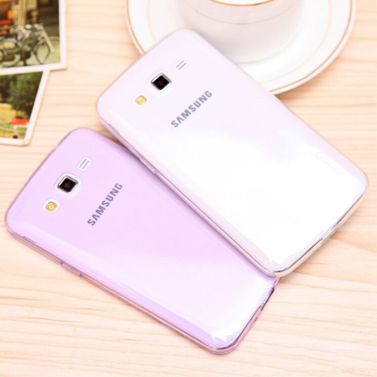 Силиконовая накладка Leiers Thin Ice Series 0.5mm для Samsung Galaxy Grand 2 (G7102) - Gray: фото 4 з 9