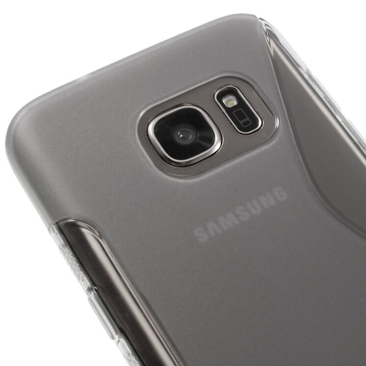 Силиконовая накладка Deexe S Line для Samsung Galaxy S7 (G930) - Gray: фото 4 з 6