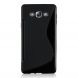 Силиконовая накладка Deexe S Line для Galaxy A7 (A700) - Black (SA-1754B). Фото 3 из 5