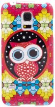 Силиконовая накладка Deexe Owl Pattern для Samsung S5 mini (G800) - Mosaic Owl: фото 1 из 6