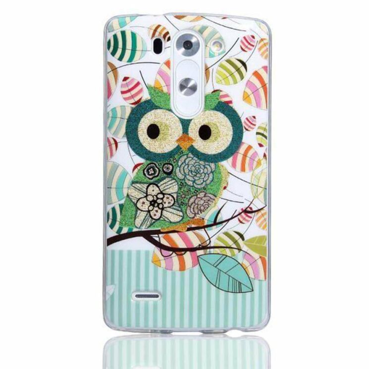 Силиконовая накладка Deexe Owl Pattern для LG G3s (D724) - Owl in Flowers: фото 2 з 7