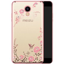 Силиконовый (TPU) чехол Deexe Shiny Cover для Meizu M5 - Rose Gold: фото 1 из 4
