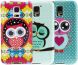 Силиконовая накладка Deexe Owl Pattern для Samsung S5 mini (G800) - Cute Owl (SM5-8704A). Фото 6 из 6