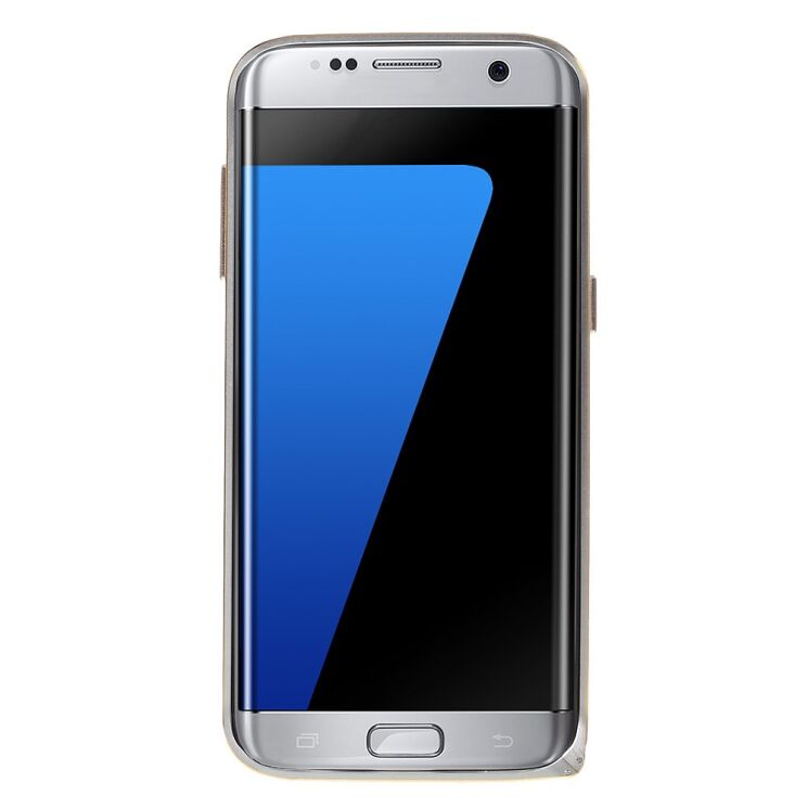 Бампер LOVE MEI Buckle Metal для Samsung Galaxy S7 edge (G935) - Silver: фото 2 из 8