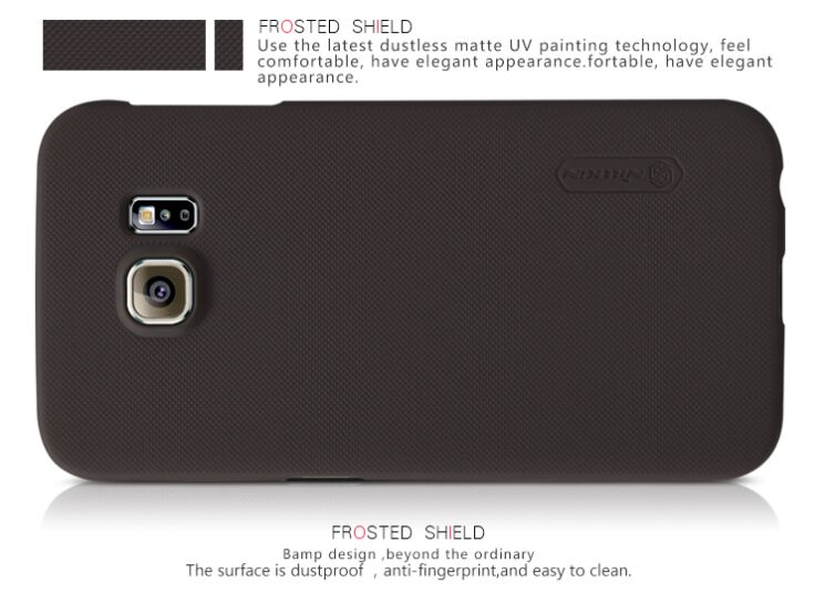 Пластиковая накладка NILLKIN Frosted Shield для Samsung Galaxy S6 edge (G925) - Black: фото 16 з 16