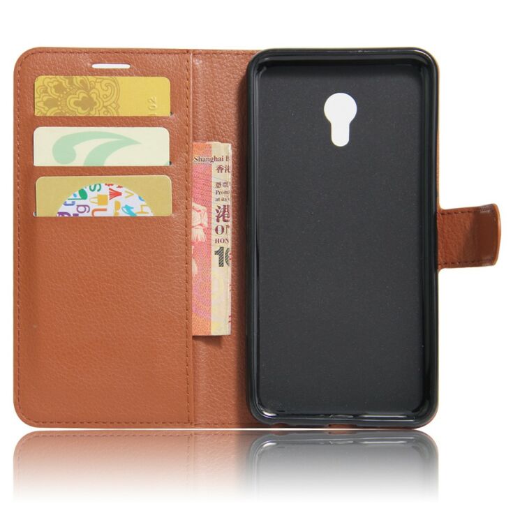 Чохол Deexe Wallet Style для Meizu M5 - Brown: фото 6 з 6