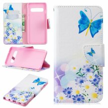 Чехол-книжка Deexe Color Wallet для Samsung Galaxy S10 (G973) - Blue Butterflies: фото 1 из 8