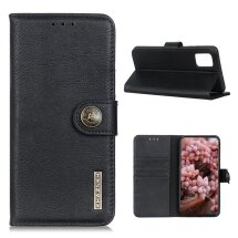 Чехол-книжка KHAZNEH Leather Wallet для Samsung Galaxy S20 FE (G780) - Black: фото 1 из 10