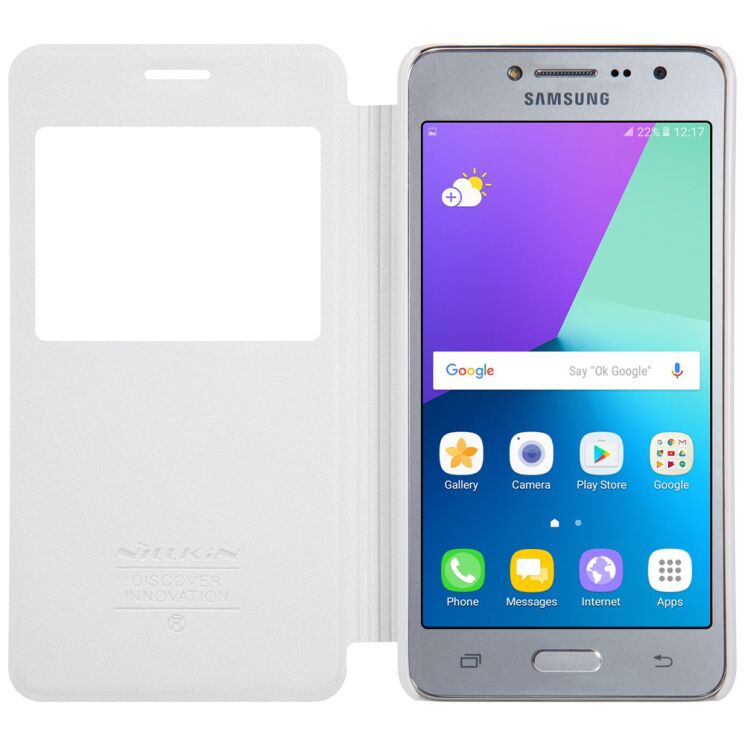 Чехол-книжка NILLKIN Sparkle Series для Samsung Galaxy J2 Prime (G532) - White: фото 2 из 15