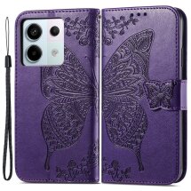 Чохол UniCase Butterfly Pattern для Xiaomi Redmi Note 13 Pro 5G / Poco X6 - Dark Purple: фото 1 з 6