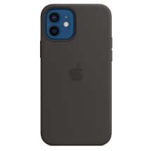 Оригинальный чехол MagSafe Silicone Case для Apple iPhone 12 / iPhone 12 Pro (MHL73ZE/A) - Black: фото 1 из 6