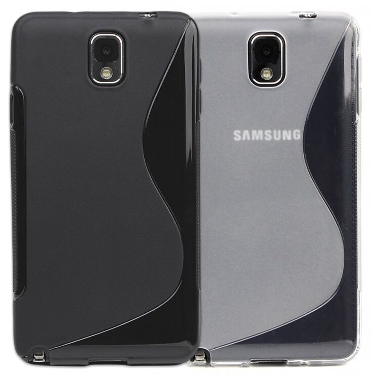 Силиконовая накладка Deexe S Line для Samsung Galaxy Note 3 (N9000) - Black: фото 4 з 4