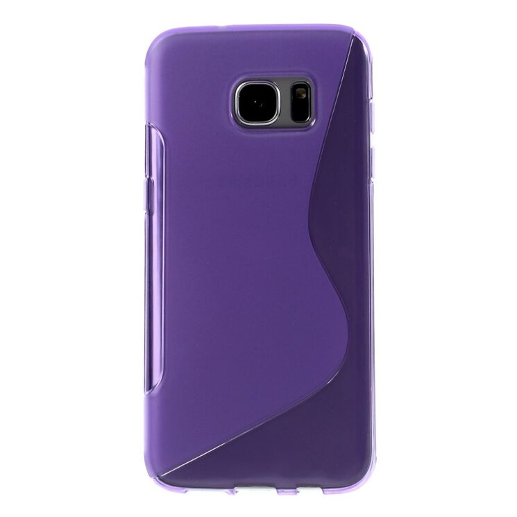 Силиконовая накладка Deexe S Line для Samsung Galaxy S7 edge (G935) - Violet: фото 2 из 6