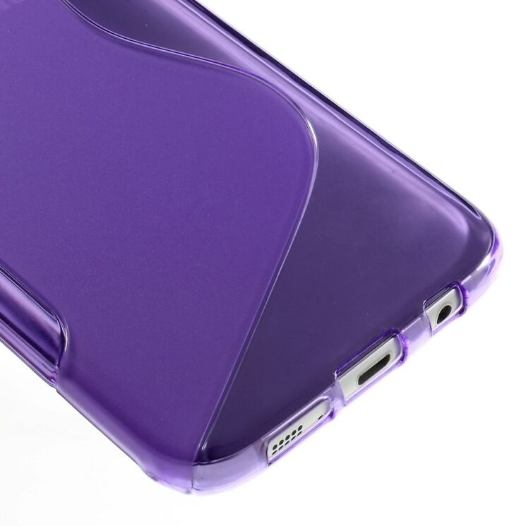 Силиконовая накладка Deexe S Line для Samsung Galaxy S7 edge (G935) - Violet: фото 5 из 6