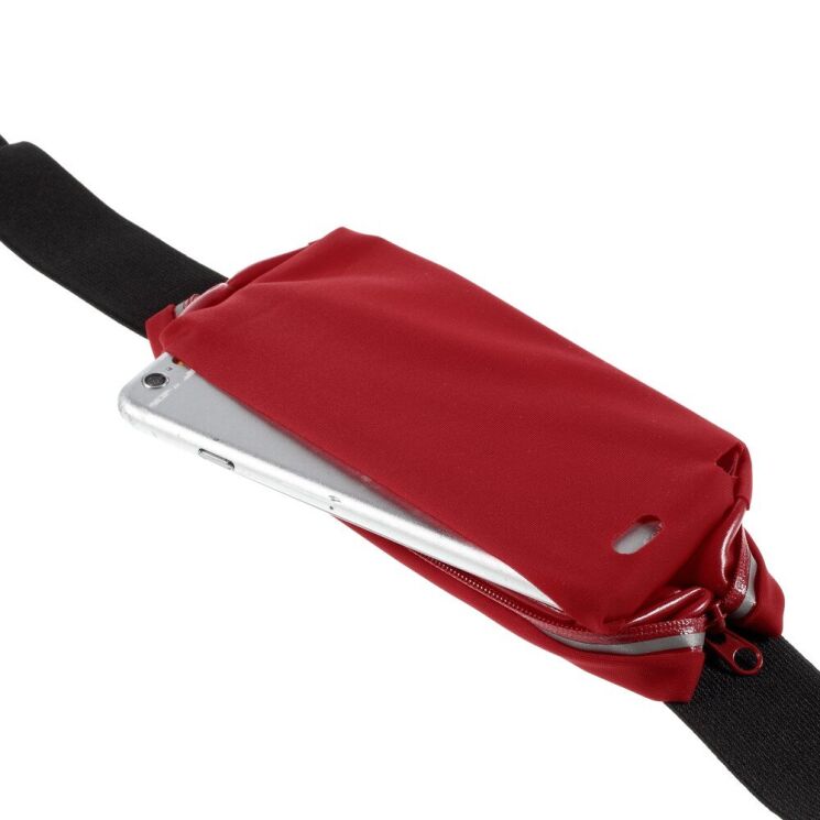 Спортивный чехол на пояс UniCase Running Belt (размер: L) - Red: фото 6 из 8