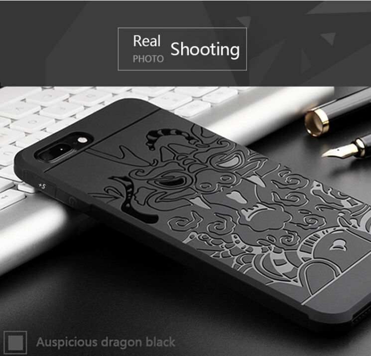 Защитный чехол UniCase Dragon Style для OnePlus 5 - Black: фото 3 из 4