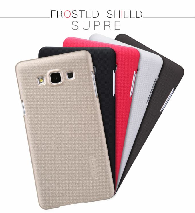 Пластиковая накладка NILLKIN Frosted Shield для Samsung Galaxy A7 (A700) - Gold: фото 7 из 17