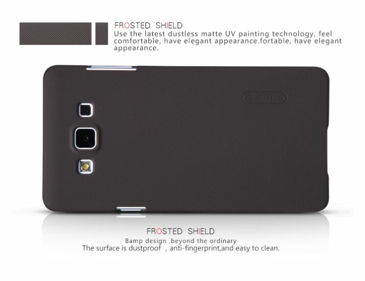 Пластиковая накладка NILLKIN Frosted Shield для Samsung Galaxy A7 (A700) - Black: фото 15 з 17