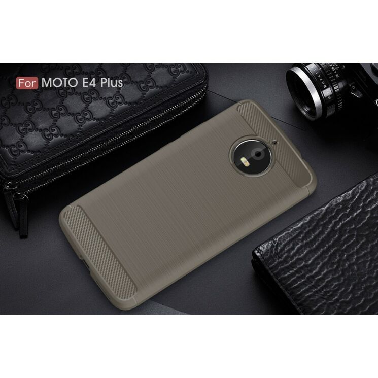Защитный чехол UniCase Carbon для Motorola Moto E Plus / E4 Plus - Grey: фото 2 из 10